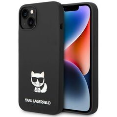 Original Case IPHONE 14 Karl Lagerfeld Hardcase Silicone Choupette Body black 3666339076559