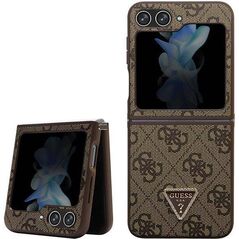 Original Case SAMSUNG GALAXY Z FLIP 5 Guess Hardcase Leather 4G Triangle Strass (GUHCZF5P4TDPW) brown 3666339173913