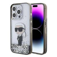 Original Case APPLE IPHONE 15 PRO MAX Karl Lagerfeld Hardcase Liquid Glitter Ikonik (KLHCP15XLKKNSK) transparent 3666339164102