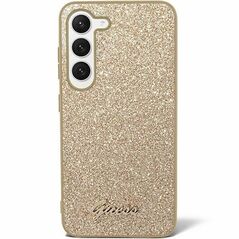 Original Case SAMSUNG GALAXY S24+ Guess Hardcase Glitter Script (GUHCS24MHGGSHD) gold 3666339241377