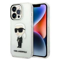 Original Case IPHONE 14 PRO MAX Karl Lagerfeld Hardcase Ikonik Karl Lagerfeld (KLHCP14XHNIKTCT) transparent 3666339087111