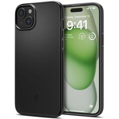 Spigen Husa pentru iPhone 15 Plus - Spigen Thin Fit - Black 8809896749787 έως 12 άτοκες Δόσεις