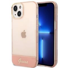 Original Case IPHONE 14 PLUS Guess Hardcase Translucent pink 3666339088354