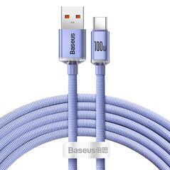 Baseus Crystal Shine cable USB to USB-C, 100W, 2m (purple) 6932172602857