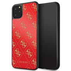 Guess GUHCN654GGPRE iPhone 11 Pro Max red/red hard case 4G Double Layer Glitter