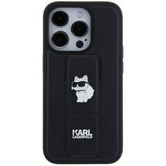 Original Case IPHONE 11 / XR Karl Lagerfeld Hardcase Gripstand Saffiano Choupette Pins (KLHCN61GSACHPK) black 3666339207335