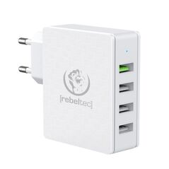 Rebeltec wall charger H410 Turbo QC3.0 4 ports white 5902539601824