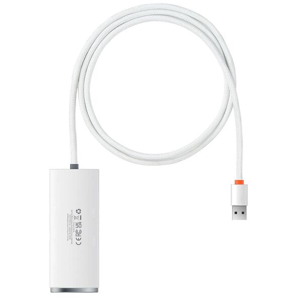 Baseus Hub USB la 4x USB 3.0, Type-C, 1m - Baseus Lite Series (WKQX030102)  - White 6932172606213 έως 12 άτοκες Δόσεις