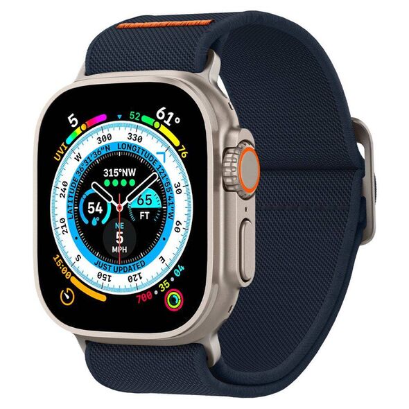 Strap for APPLE WATCH 4 / 5 / 6 / 7 / 8 / SE / ULTRA (42 / 44 / 45 / 49 MM) Spigen Fit Lite Ultra navy blue 8809896743372