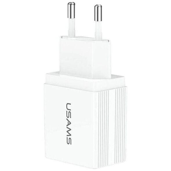 USAMS Usams - Wall Charger T24 (US-CC090) - Dual USB, 2.1A - White 6958444982588 έως 12 άτοκες Δόσεις