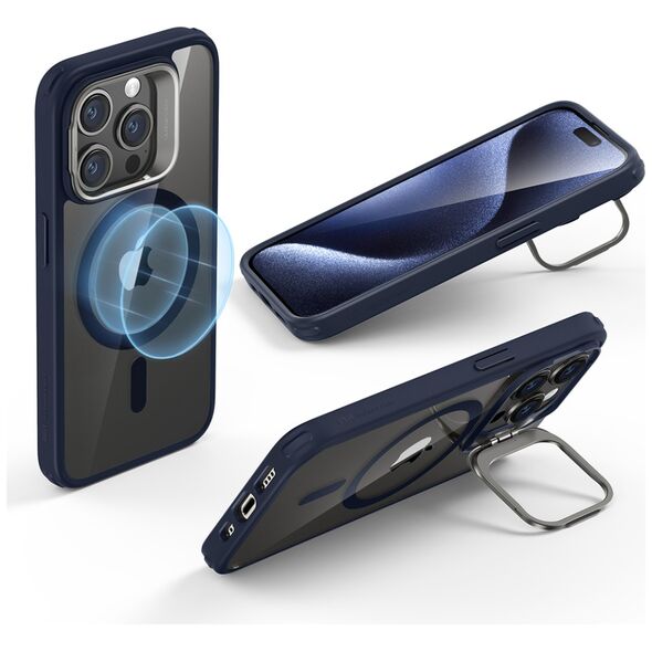 ESR Husa pentru iPhone 15 Pro Max - ESR Classic Hybrid HaloLock Kickstand - Clear Dark Blue 4894240176580 έως 12 άτοκες Δόσεις