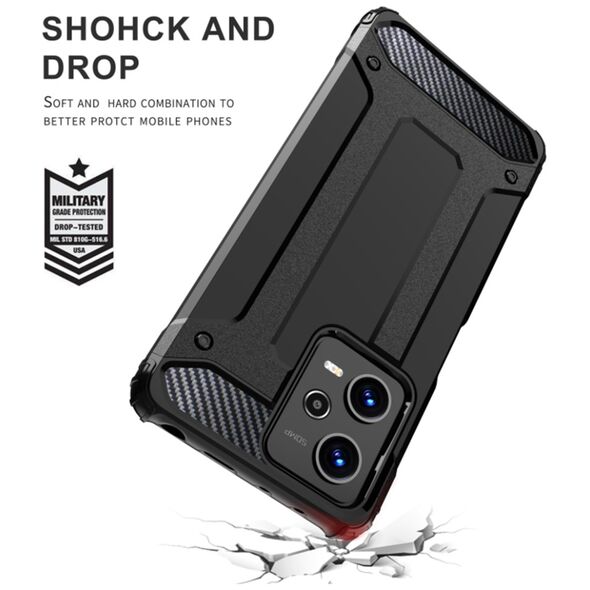 Techsuit Husa pentru Xiaomi Redmi 13C 4G / Poco C65 - Techsuit Hybrid Armor - Black 5949419080393 έως 12 άτοκες Δόσεις