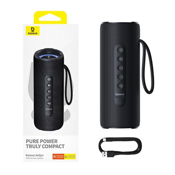 Baseus Boxa Fara Fir Bluetooth 5.3, RGB, IPX5, Bass - Baseus AeQur VO20 (A20067900117-00) - Black 6932172653743 έως 12 άτοκες Δόσεις