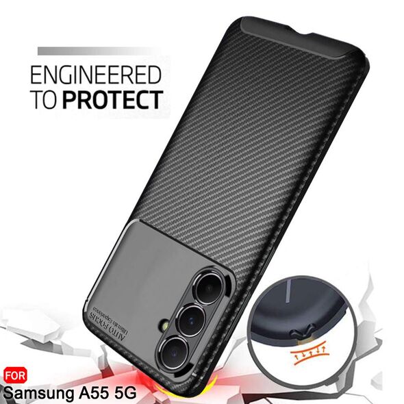 Techsuit Case for Samsung Galaxy A55 5G - Techsuit CarbonFiber - Black 5949419161412 έως 12 άτοκες Δόσεις