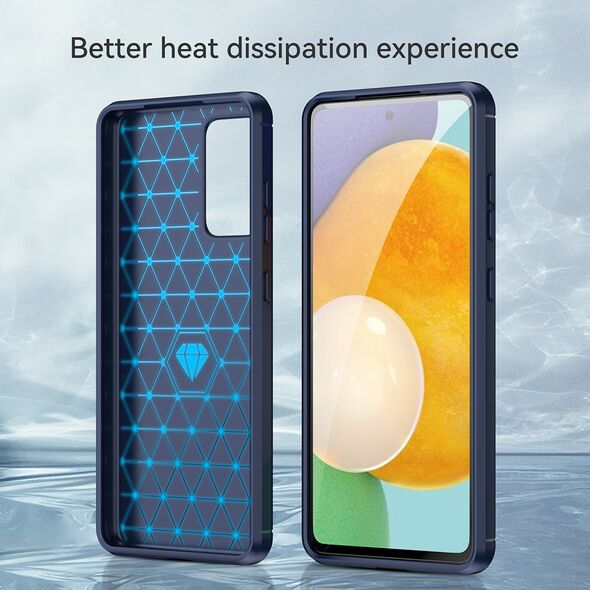 Techsuit Husa pentru Samsung Galaxy A52 4G - Techsuit Carbon Silicone - Blue 5949419164673 έως 12 άτοκες Δόσεις