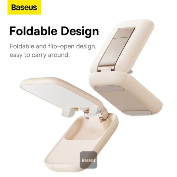 Baseus Baseus Seashell Series Adjustable and Foldable Mirror Phone Holder (B1055151501411-00) - Beige 6932172629915 έως 12 άτοκες Δόσεις