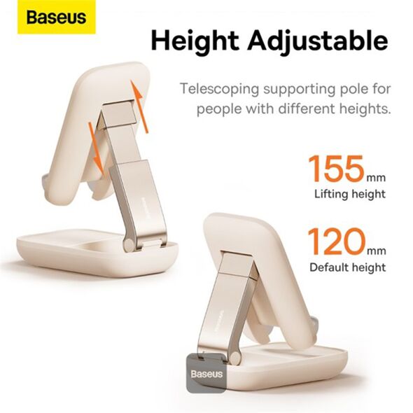 Baseus Adjustable Foldable Phone Holder - Baseus Seashell Series (B10551500411-00) - Baby Pink 6932172630195 έως 12 άτοκες Δόσεις