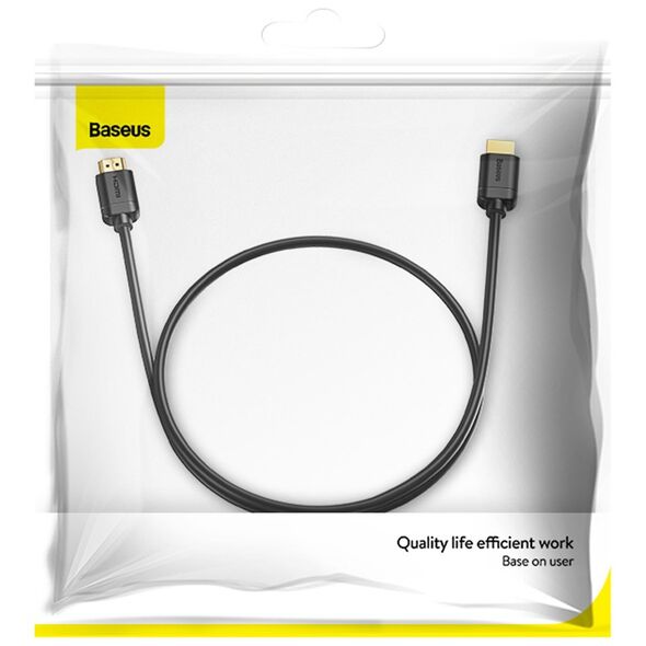 Baseus HDMI Video Cable HDMI to HDMI 4k@60Hz, 1m - Baseus (CAKGQ-A01) - Black 6953156222519 έως 12 άτοκες Δόσεις