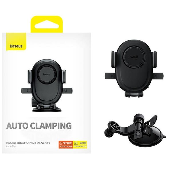 Baseus Car Holder with Suction Cup - Baseus UltraControl Lite (C40351700111-00) - Cluster Black 6932172632649 έως 12 άτοκες Δόσεις