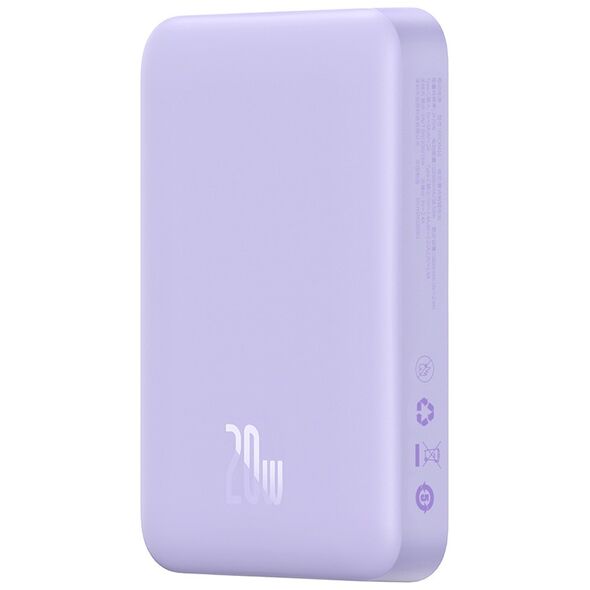 Baseus USB-C External Battery, MagSafe, 10000mAh, 20W - Baseus Magnetic Mini (PPCX110105) - Purple 6932172626099 έως 12 άτοκες Δόσεις