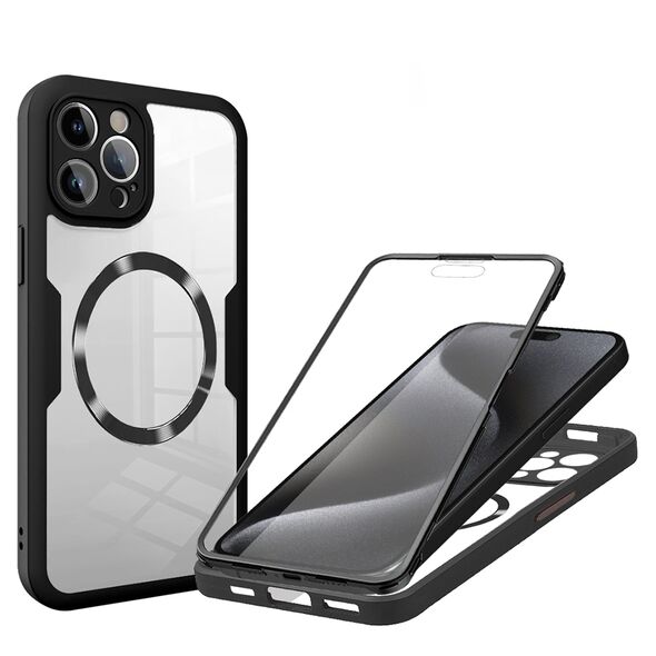 Techsuit Case for iPhone 15 Pro Max + Cover - Techsuit ColorVerse 360 MagSafe MagSafe Series - Black 5949419227033 έως 12 άτοκες Δόσεις