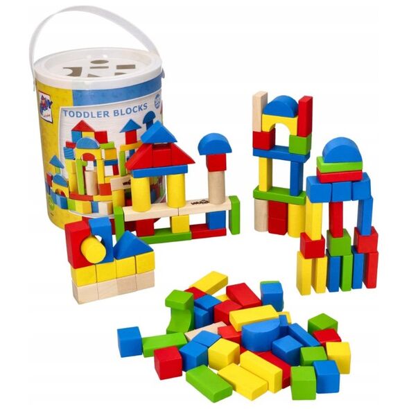 Colorful Wooden Blocks 100 pcs. Kruzzel 5904161145325