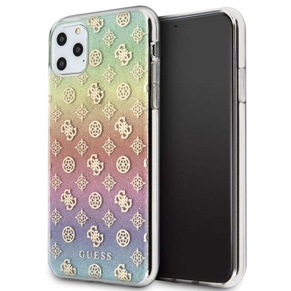 Guess GUHCN65PEOML iPhone 11 Pro Max multicolor hard case Iridescent 4G Peony 3700740461594