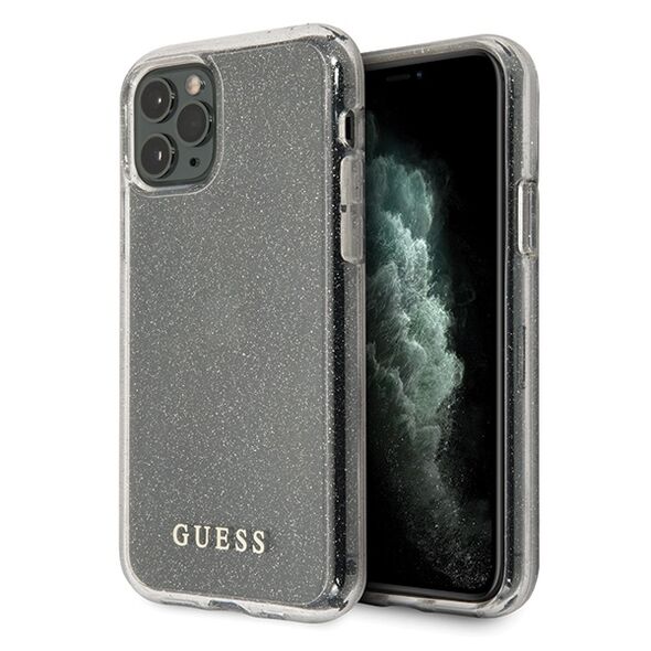 Guess GUHCN58PCGLSI iPhone 11 Pro silver/silver hard case Glitter 3700740477700