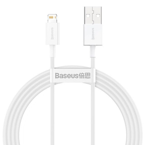 Baseus Superior USB - Lightning cable 2.4A 1.5 m White (CALYS-B02) 6953156205444