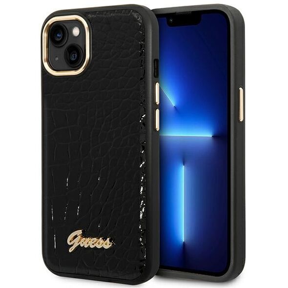 Guess GUHCP14MHGCRHK iPhone 14 Plus 6.7 &quot;black / black hardcase Croco Collection 3666339082857