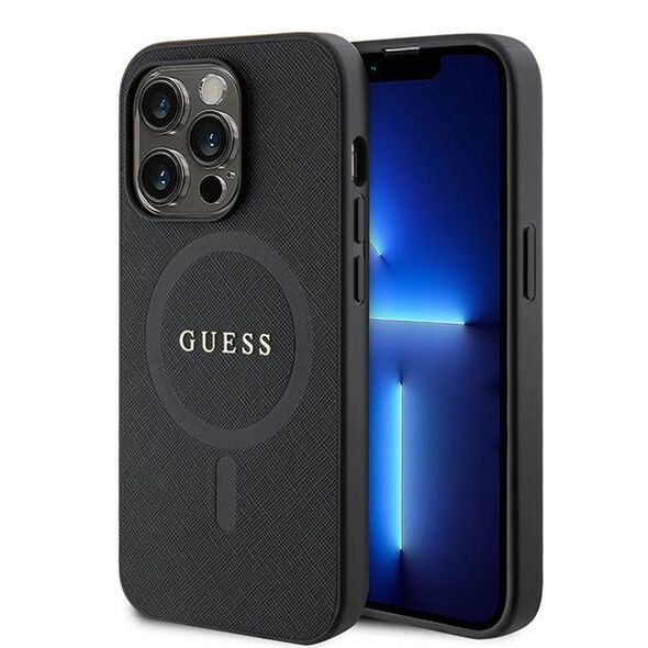 Guess GUHMP15XPSAHMCK iPhone 15 Pro Max 6.7&quot; black/black hardcase Saffiano MagSafe 3666339155797