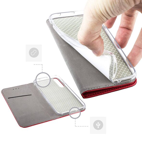 Case HUAWEI HONOR MAGIC 5 LITE Flip Magnet red 5900495119513