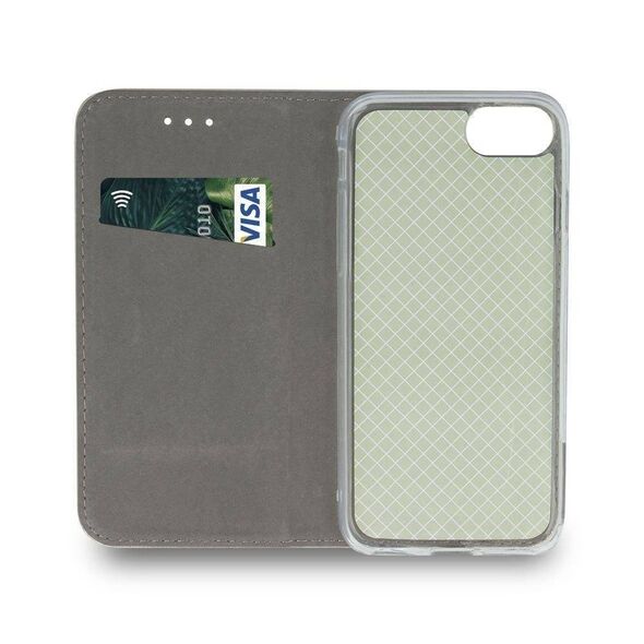 Case MOTOROLA MOTO E14 Wallet with a Flap Leatherette Holster Magnet Book dark green 5907457792623