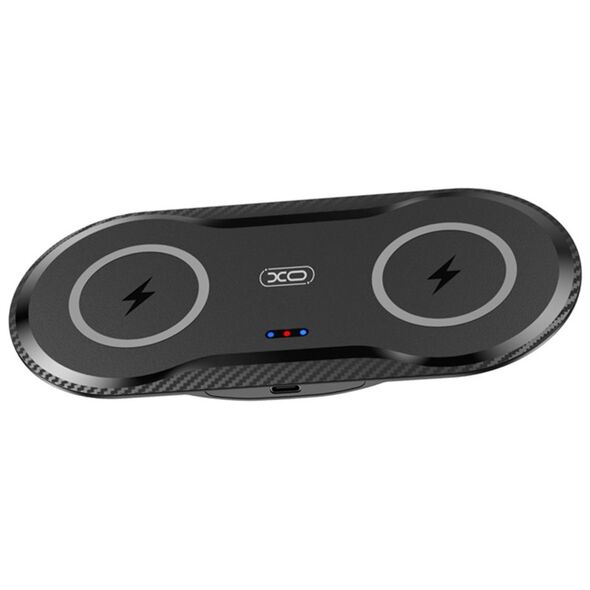 XO wireless inductive charger WX026 2in1 20W black 6920680879359