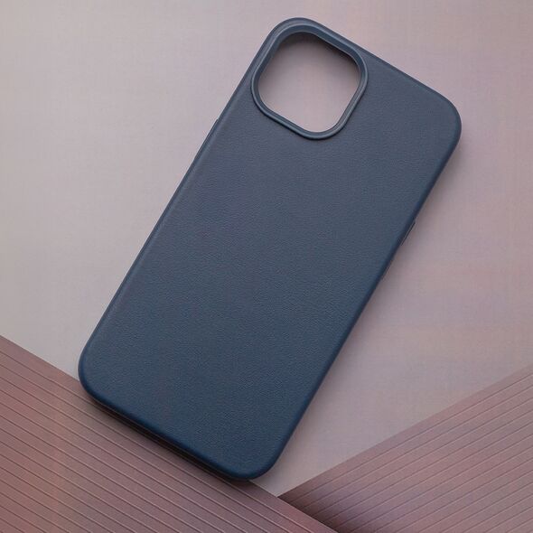 Mag Leather case for iPhone 15 Pro Max 6,7&quot; dark blue 5907457734494