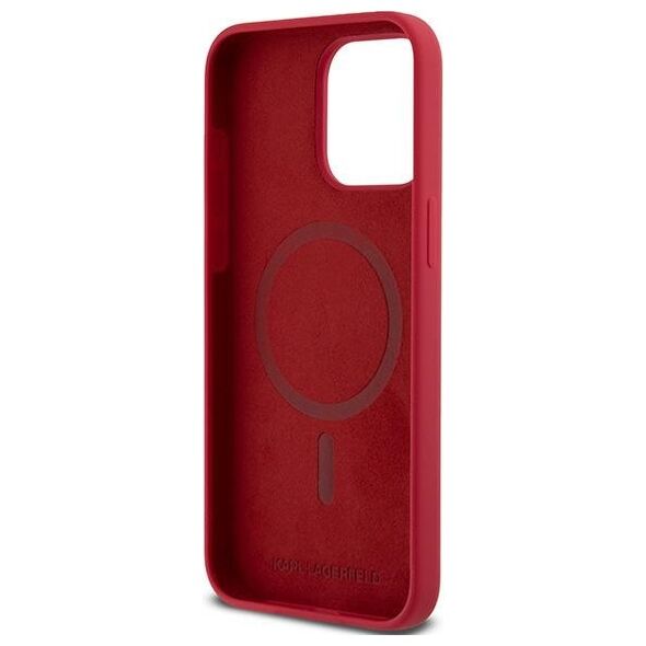 Karl Lagerfeld case for iPhone 15 Pro Max 6,7&quot; KLHMP15XSCMKCRHR red HC Magsafe silicone kc heads ring 3666339254216