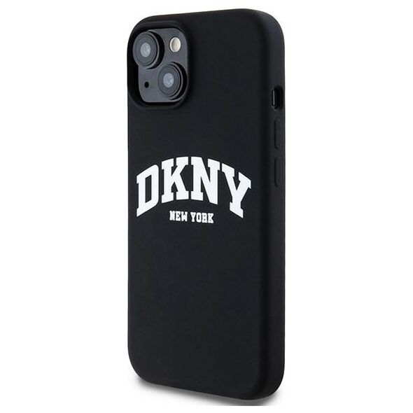 DKNY case for iPhone 15 6,1&quot; DKHMP15SSNYACH black HC Magsafe silicone w arch logo 3666339266691