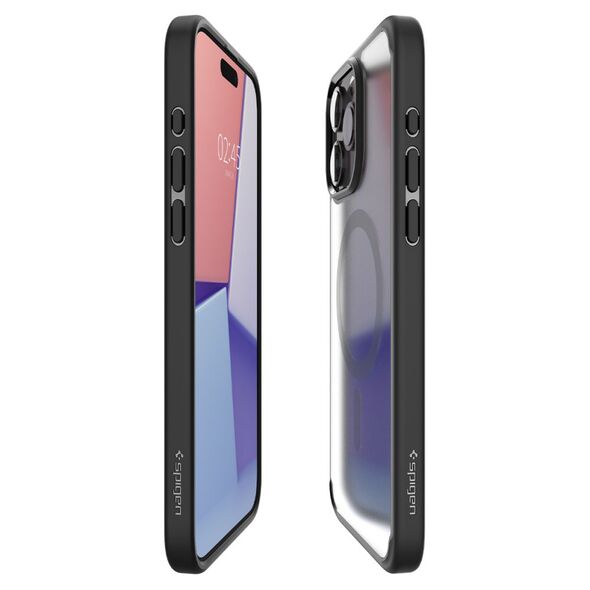 Spigen Husa pentru iPhone 15 Pro - Spigen Ultra Hybrid MagSafe - Frost Black 8809896750516 έως 12 άτοκες Δόσεις