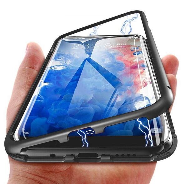 Case SAMSUNG GALAXY S23 FE Double Magnetic 360° Aluminum and Tempered Glass black 5904161145585