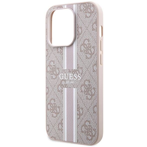 Guess case for iPhone 15 Pro Max 6,7&quot; GUHMP15LP4RPSP pink HC MAGSAFE 4G PRINTED STRIPES 3666339203504