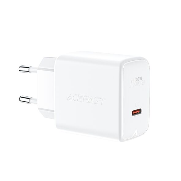 Acefast charger GaN USB Type C 30W, PD, QC 3.0, AFC, FCP white (A21 white) 6974316281139