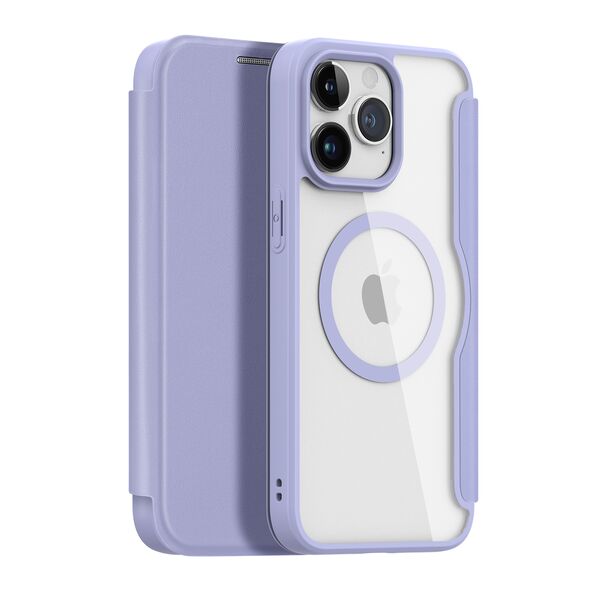 iPhone 15 Pro Magnetic MagSafe Flip Case Dux Ducis Skin X Pro - Purple 6934913025253