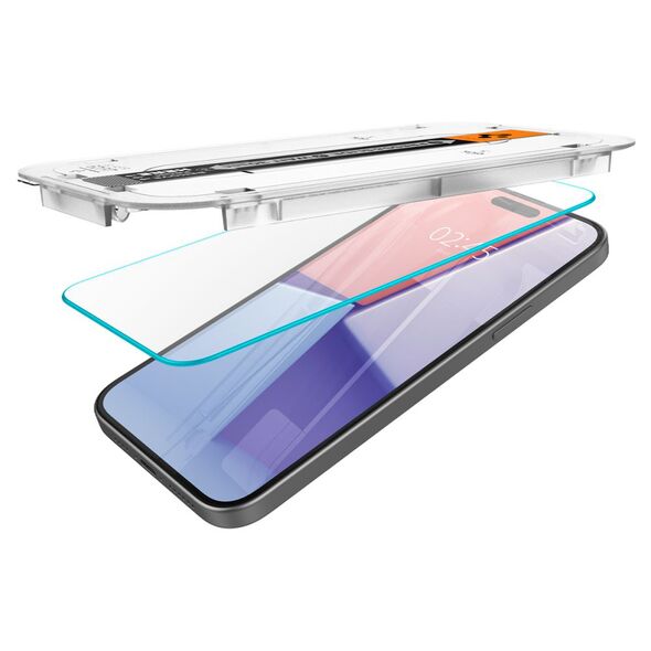 Spigen Folie pentru iPhone 15 (set 2) - Spigen Glas.tR EZ FIT - Clear 8809896752244 έως 12 άτοκες Δόσεις