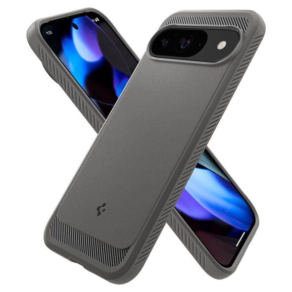 Case for GOOGLE PIXEL 9 / 9 PRO Spigen Rugged Armor Marble gray 8809971227186