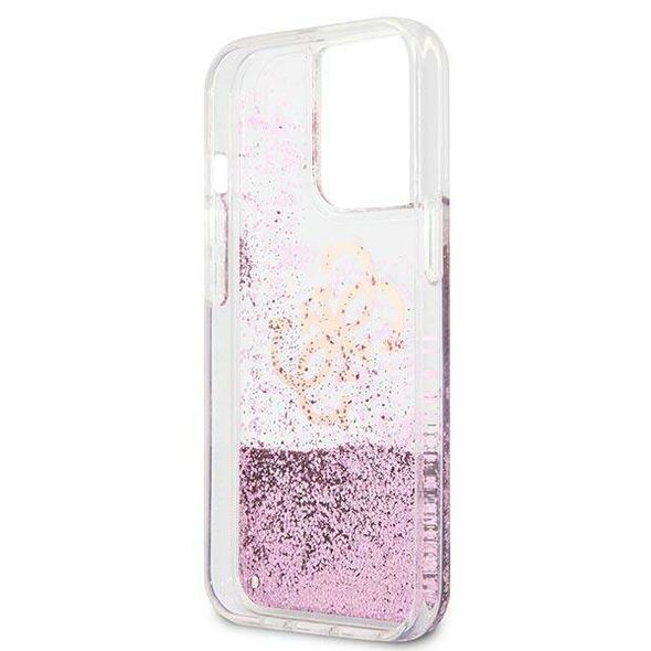 Original Case IPHONE 13 PRO MAX Guess Hardcase 4G Big Liquid Glitter (GUHCP13XLG4GPI) pink 3666339024703