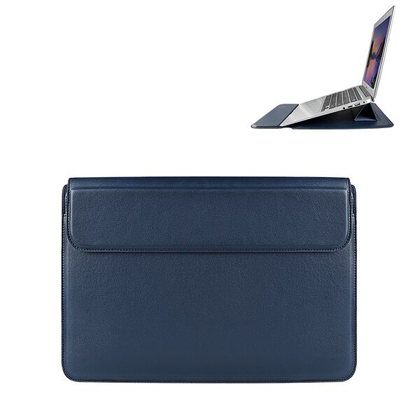 Devia MacBook bracket bag Ultra-Thin 15,4'' waterproof PU leather blue 6938595348372