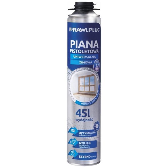 Rawlplug Piana montażowa pistoletowa uniwersalna 750ml do 45l zimowa RPP-45-W /12szt./