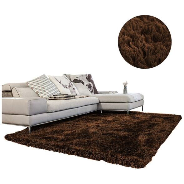 Dywan - Living Room Shaggy 200x300 - Dark Brown uniwersalny