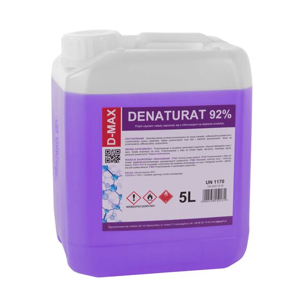 Denatured alcohol denatured alcohol D-MAX 5L 5902578450131