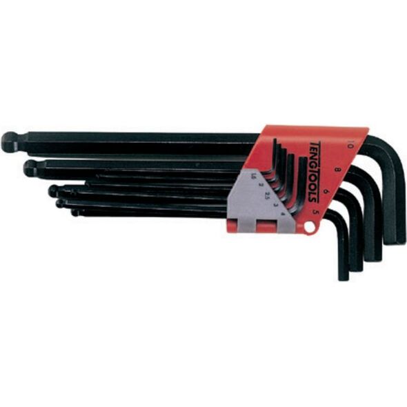 Teng Tools Zestaw kluczy imbusowych hex typ L 5/64 - 3/8" z kulką 9szt. (112260203)